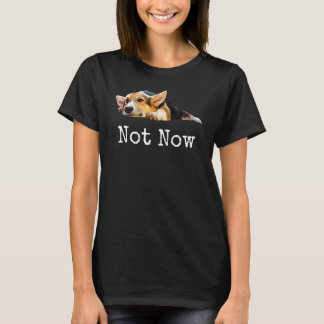 Camiseta Cachorro Não Agora Corgi Fofo Corgi Galês Pembroke