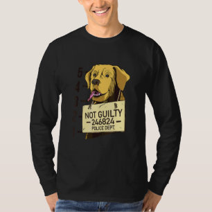 Camiseta Cachorro Não Culpado Mugshot Prisão