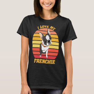 Camiseta Cachorro Negro Adoro meu Cachorro Francês