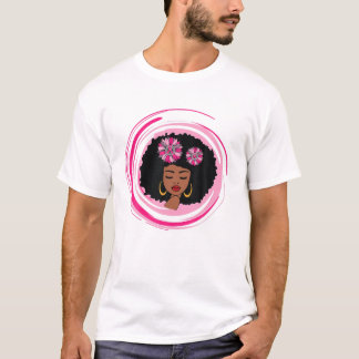 Camiseta Cachorro Negro-Africano-Americano, cor-de-rosa, Ca
