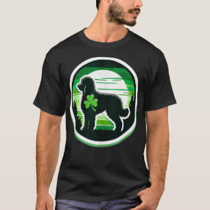 Camiseta Cachorro Negro Cachorro St Paddys Day Vintage St P