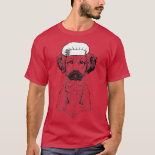 Camiseta Cachorro Negro Cur Cook Chef Engraçado Cozinhar