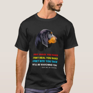 Camiseta Cachorro Negro E Cachorro De Confinamento Tan
