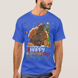 Camiseta Cachorro Negro Feliz Cachorro da Terra Nova Olá Ob