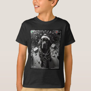 Camiseta Cachorro Newfoundland de Natal Capturado pela Câme