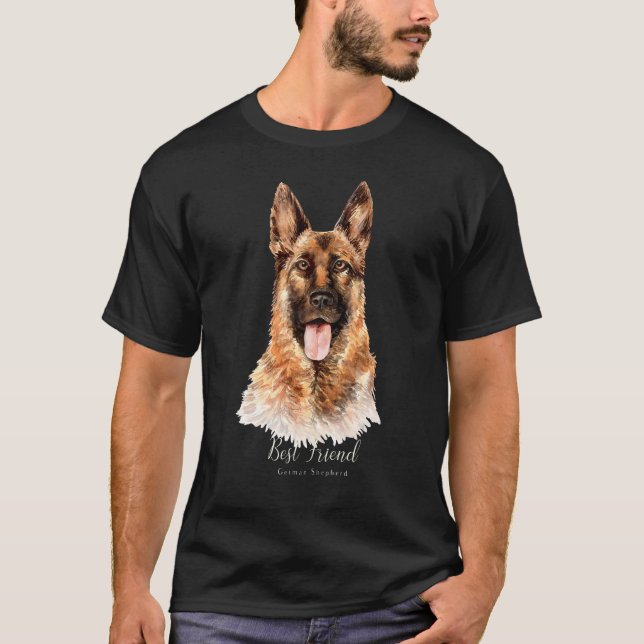 Camiseta Cachorro Nitidez do german shepherd (Frente)