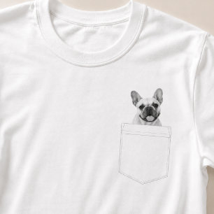 Camiseta Cachorro no Bolso Foto de Animal de Estimação Pr