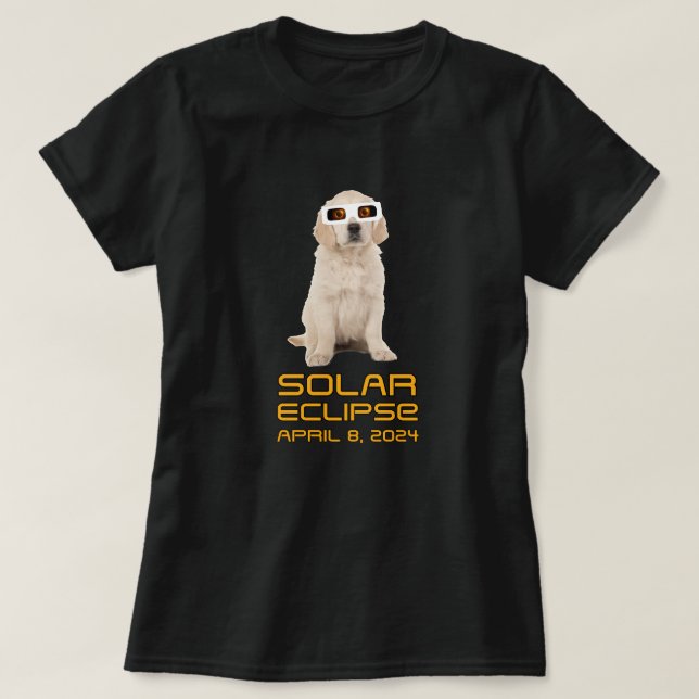 Camiseta Cachorro no Eclipse Solar (Frente do Design)