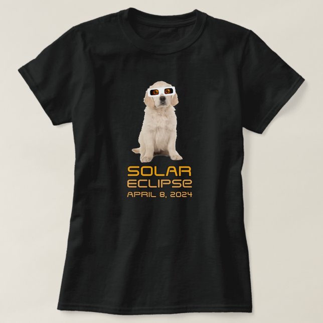 Camiseta Cachorro no Eclipse Solar (Frente do Design)