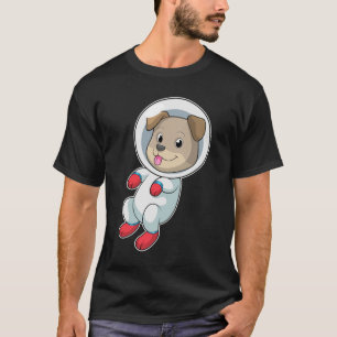Camiseta Cachorro no espaço em naipe