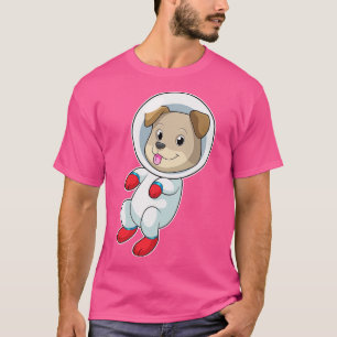 Camiseta Cachorro no espaço em naipe