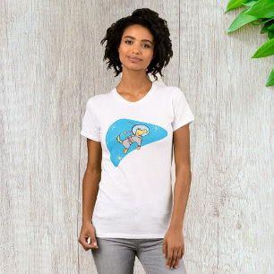 Camiseta Cachorro No Espaço Mulher T-Shirt