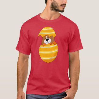 Camiseta Cachorro no óvulo Cachorro Feliz Dia da Páscoa no