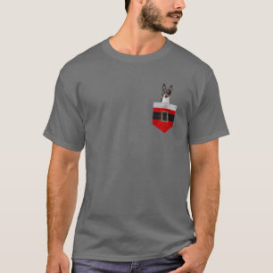 Camiseta Cachorro No Seu Pocket Papai noel Toy Fox Terrier