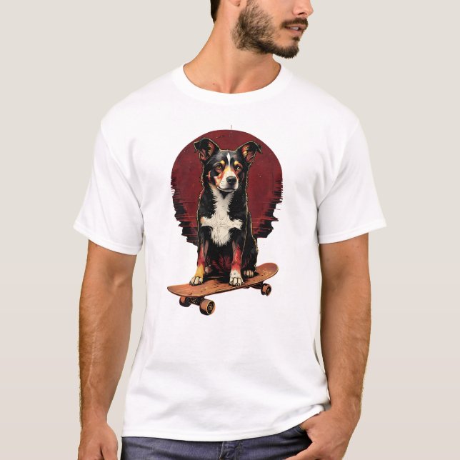 Camiseta Cachorro No skate (Frente)