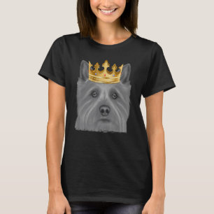 Camiseta Cachorro Norwich Terrier Vestindo Uma Coroa