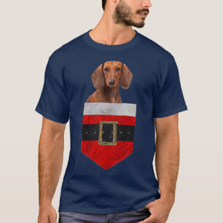 Camiseta Cachorro nos seus Papais noeis de bolso