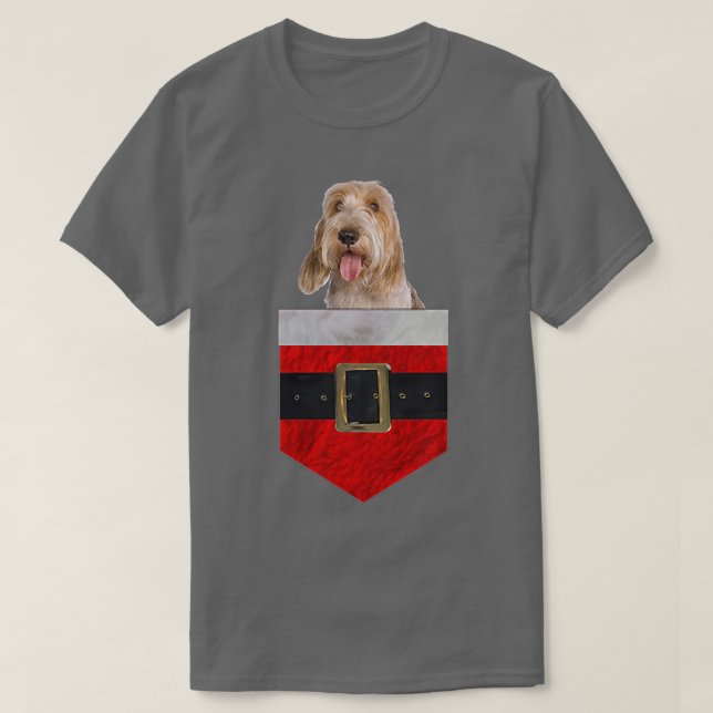 Camiseta Cachorro nos seus Papais noeis Petits Bassets Grif (Frente do Design)