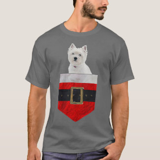 Camiseta Cachorro nos seus Papais noeis West Highland White