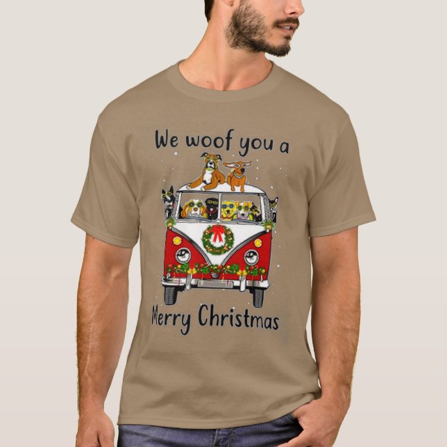 Camiseta Cachorro, Nós Te Damos Um Feliz Natal De Natal (Frente)