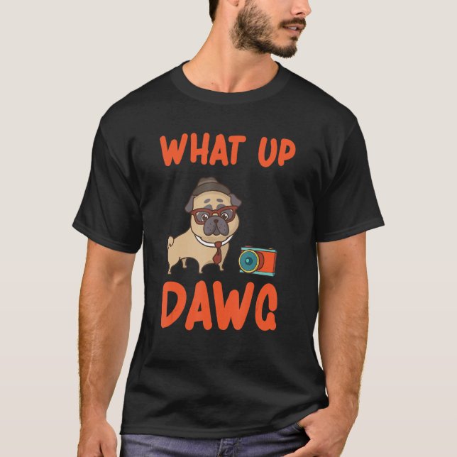 Camiseta Cachorro O que há com a câmera e os óculos (Frente)