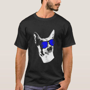 Camiseta Cachorro óculos escuros cão cão cão cão cão cão am