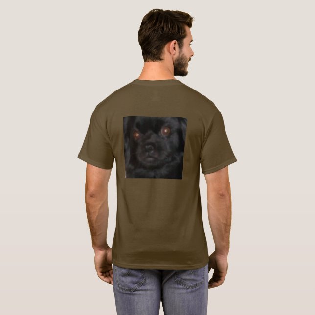 Camiseta Cachorro Olhando para Você (Parte Traseira Completa)