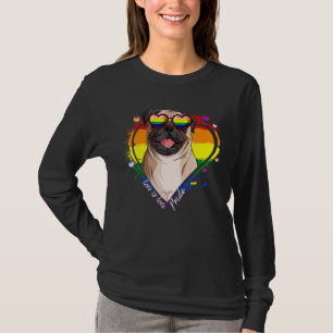 Camiseta Cachorro Orgulho gay do Coração Arco-Íris Cute Lgb