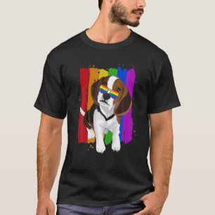 Camiseta Cachorro Orgulho gay LGBT Pavilhão de arco-íris