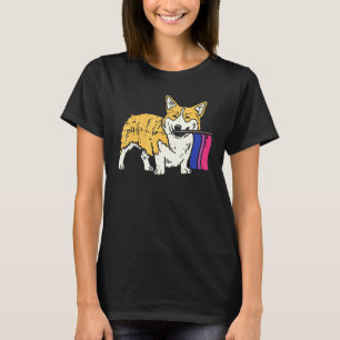 Camiseta Cachorro Orgulho Lgbt Welsh Corgi Fofo Bandeira Bi