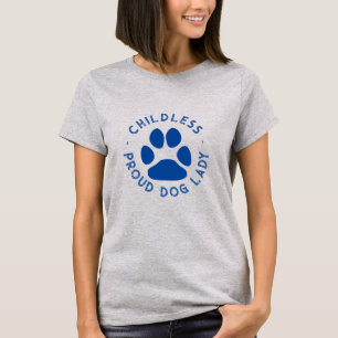 Camiseta Cachorro Orgulhoso Infantil Dama azul tipografia e