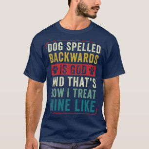 Camiseta Cachorro Ortografado Para Trás Cachorro Engraçado
