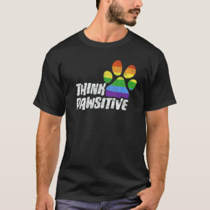 Camiseta Cachorro Ou Pata De Gato Lgbt Impressão Positiva P