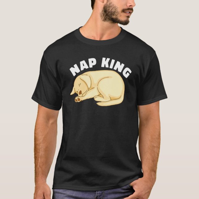 Camiseta Cachorro Ouro Retriever Nap Dormindo Pajama Nig (Frente)