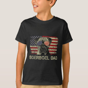 Camiseta Cachorro Pai Boerboel Passa Bandeira Americana Em 