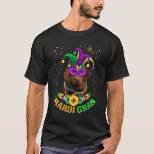 Camiseta Cachorro Pai Cachorro da Terra Nova, Mardi Gras, C