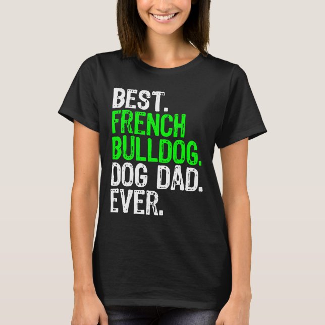 Camiseta Cachorro-Pai francês Buldogue (Frente)