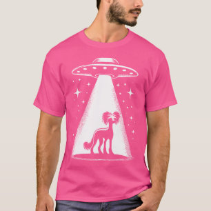 Camiseta Cachorro-Pai-Mãe Deitada Chinesa - Ufo Alienígena