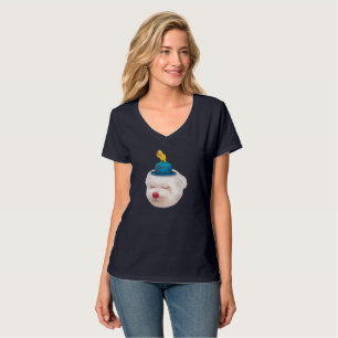 Camiseta Cachorro Palhaço Sonhador: Bichon Frise Sorridente
