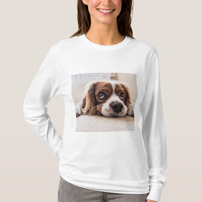 Camiseta Cachorro Panelado De Olhos Tristes (Frente)