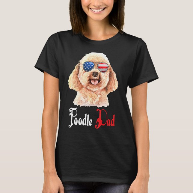 Camiseta Cachorro Papagaio Pai Poodle (Frente)