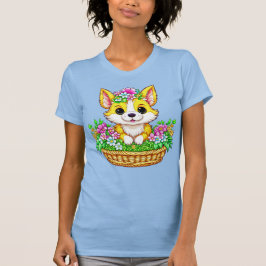 Camiseta Cachorro-Páscoa em Flores
