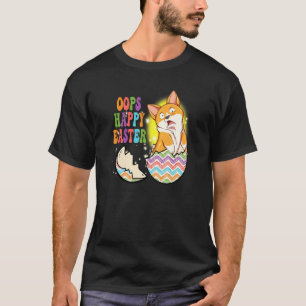 Camiseta Cachorro Páscoa Feliz Coelho Ovo Coelho Corgi