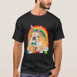 Camiseta Cachorro-Páscoa Inglês Rabbit Coelho Orelha