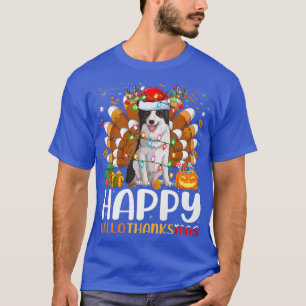 Camiseta Cachorro Passa Halloween Feliz Natal Hallothanksma