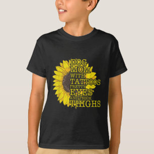 Camiseta Cachorro Passa Mãe Com Tatuagens E Olhos Bonito Fl