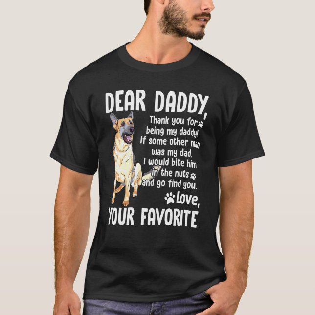 Camiseta Cachorro Pastor Alemão dia dos pais (Frente)
