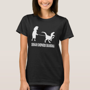 Camiseta Cachorro Pastor Alemão Dinossauro Engraçado Caminh