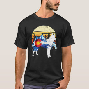 Camiseta Cachorro Pastor Alemão Vintage Bandeira do Colorad