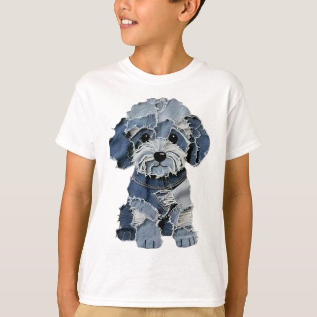 Camiseta Cachorro Patchwork (Frente)